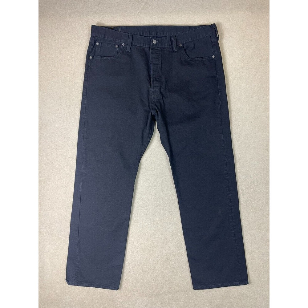 Levis Jeans Mens 42x32 Black 501‎ XX Denim Button Fly Casual Straight Adult